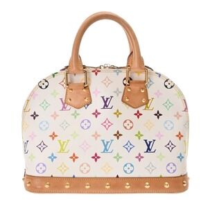 Louis Vuitton Multicolore Multicolor Alma Blanc White Handbag